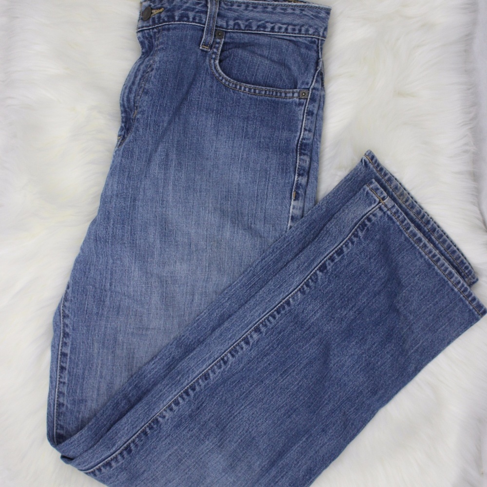 Men's WXY Straight Leg Factory Distressed Jeans